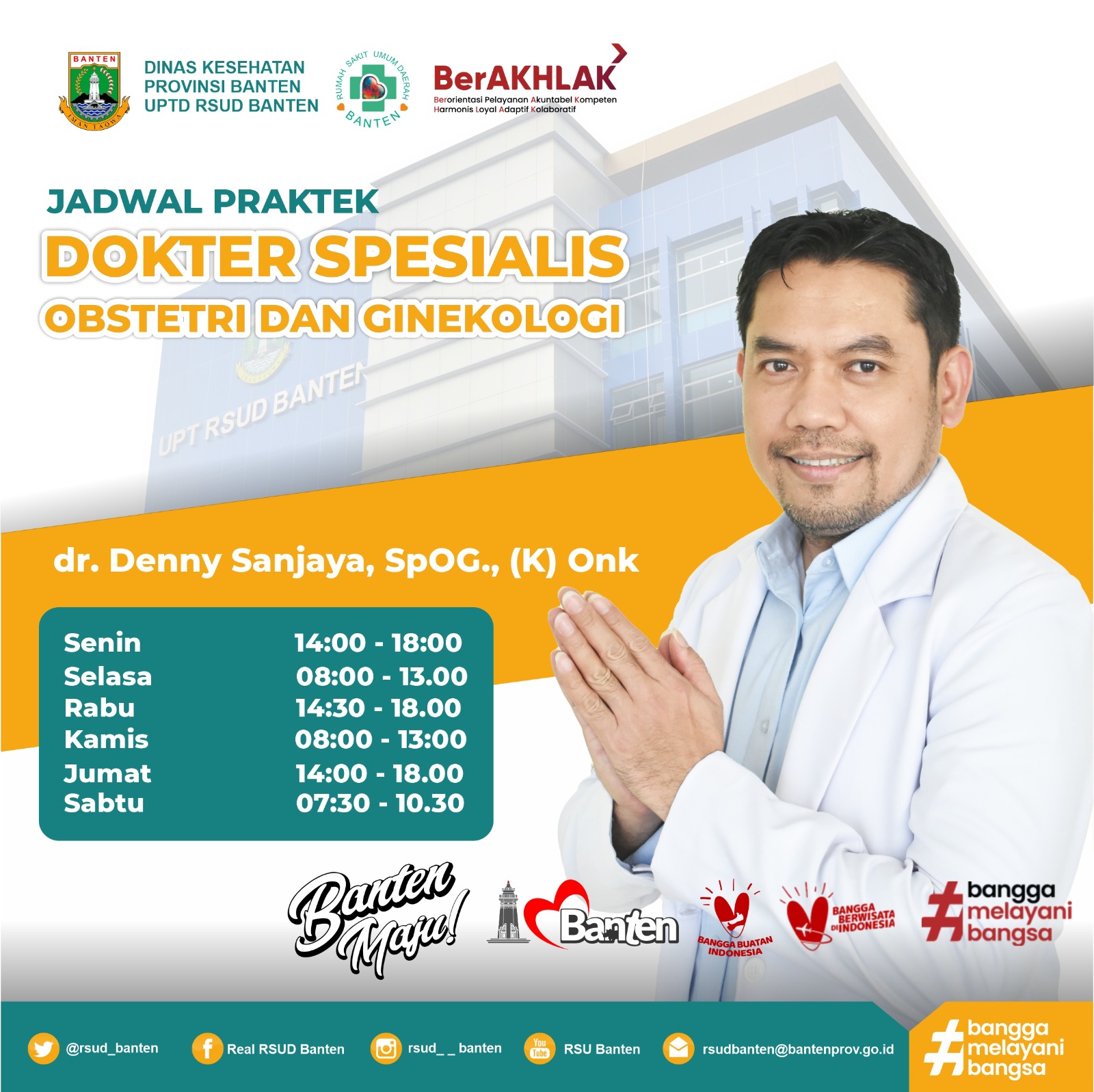 UPDATE INFORMASI LAYANAN DAN JADWAL DOKTER SPESIALIS RSUD BANTEN