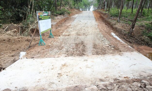Jelang Penutupan TMMD ke-125, Kodim 0426/Tulang Bawang Rampungkan Pemasangan Gorong-Gorong