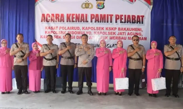 Satu Kasat dan Lima Kapolsek di Polres Lampung Selatan Dimutasi