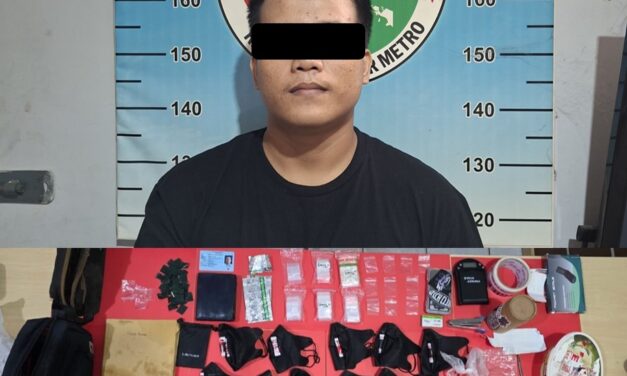 Polres Metro Ringkus Pemuda Berinisial UH dengan Barang Bukti Tembakau Sintetis 13,53 Gram