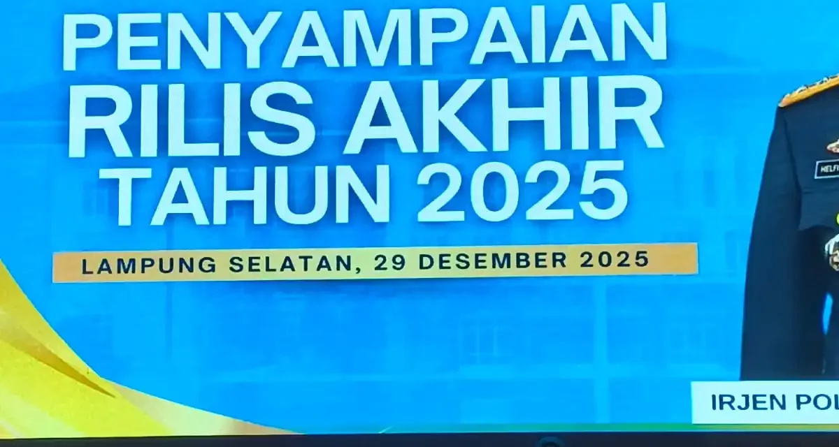Polda Lampung Gelar Rilis Akhir Tahun 2025, Dengan Capaian Kinerja