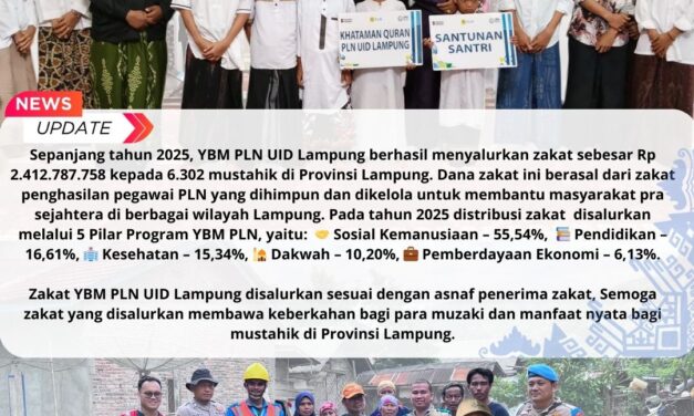 Inisiasikan Desa Cahaya hingga Program Berkah Ramadan, YBM PLN UID Lampung Salurkan Zakat Rp 2,4 M Sepanjang Tahun 2025