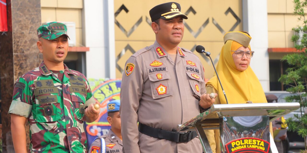 Pimpin Apel Sabuk Kamtibmas, Kapolresta Bandar Lampung Dorong Warga Aktifkan Siskamling