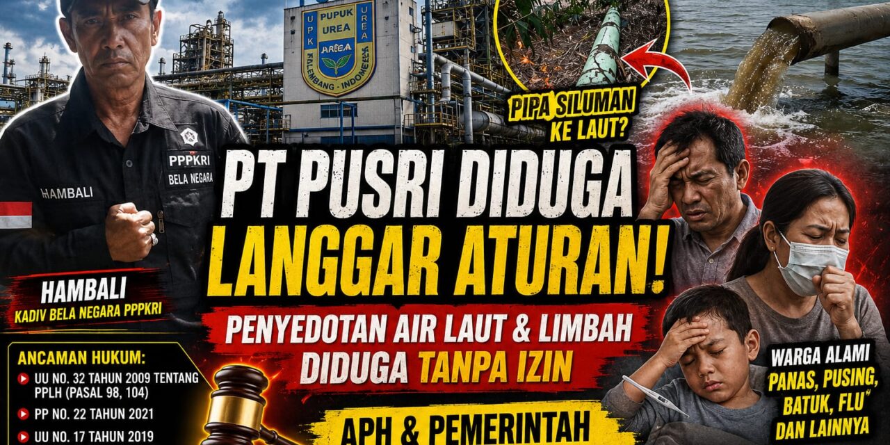 Diduga Langgar Regulasi Lingkungan, Aktivitas PT Pupuk Sriwijaya Jadi Sorotan Publik