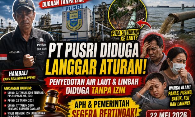 Diduga Langgar Regulasi Lingkungan, Aktivitas PT Pupuk Sriwijaya Jadi Sorotan Publik