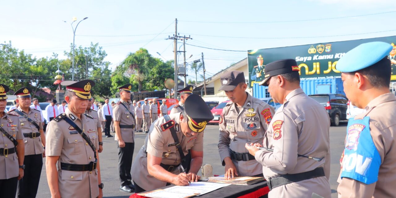 Rotasi Jabatan di Polresta Bandar Lampung, Kabag Ops dan 7 Kapolsek Berganti