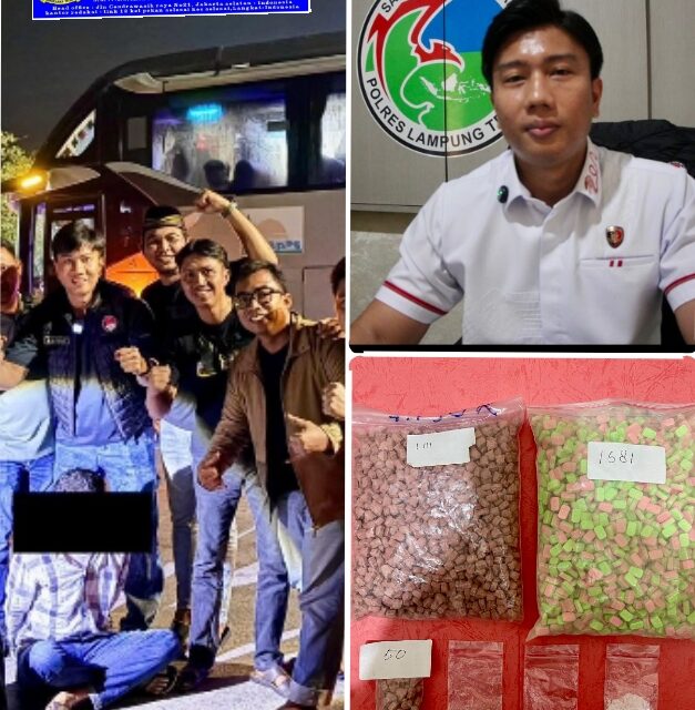 Polres Lampung Tengah Gagalkan Penyelundupan 2.848 Pil Ekstasi dan 5,1 Gram Sabu, Tiga Pelaku Ditangkap!