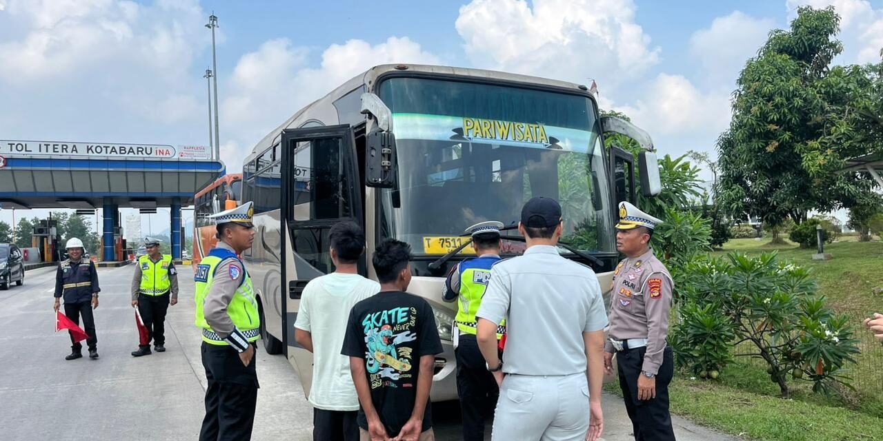 Ditlantas Polda Lampung Intensifkan Ramp Check Bus Selama Libur Sekolah, Pastikan Kendaraan Laik Jalan