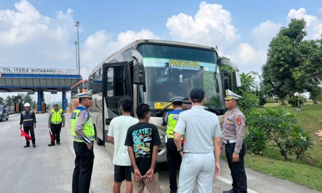 Ditlantas Polda Lampung Intensifkan Ramp Check Bus Selama Libur Sekolah, Pastikan Kendaraan Laik Jalan