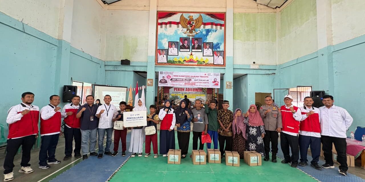 Peringati HUT PMI ke-81 dan PSHT ke-104, YBM BRILiaN Salurkan 20 Paket Pendidikan di Pringsewu