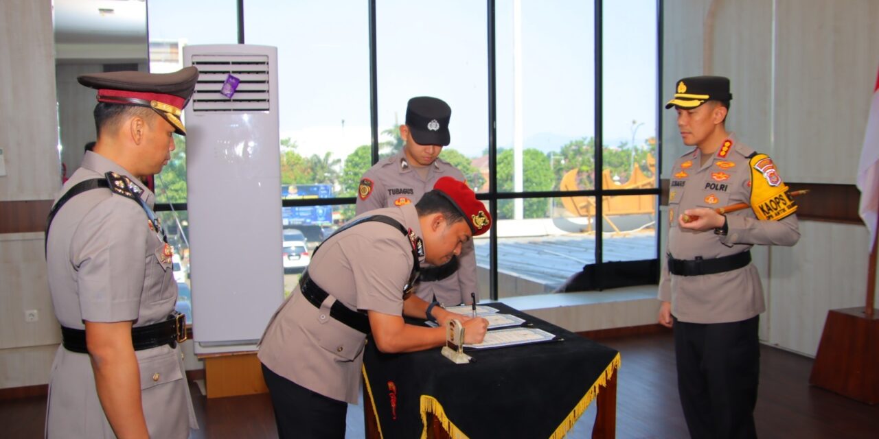 Kompol Regan Resmi Gantikan Kompol Gigih Jabat Kasat Reskrim Polresta Bandar Lampung