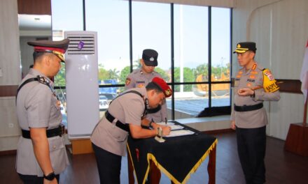 Kompol Regan Resmi Gantikan Kompol Gigih Jabat Kasat Reskrim Polresta Bandar Lampung