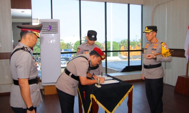 Kompol Regan Resmi Gantikan Kompol Gigih Jabat Kasat Reskrim Polresta Bandar Lampung