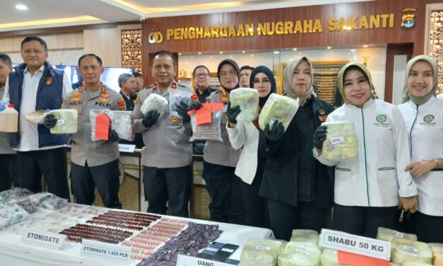 Narkoba Jaringan Internasional Dibongkar Polda Lampung